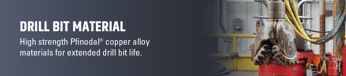 Drill bit material in Pfinodal® UNS C72900 for bearing sleeves, bushings and washers
